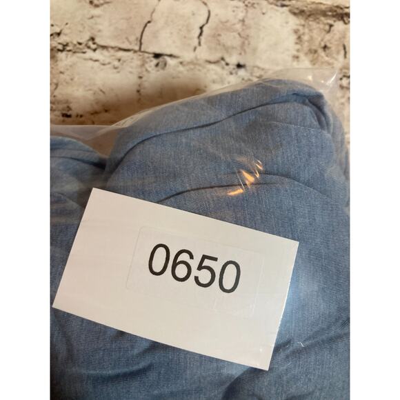 Strazzi Tunic Top Womens Large Slate Blue Asymmetric Hem Artsy Lagenlook Stretch - Picture 6 of 13